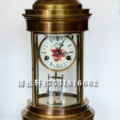 钟表 素铜做旧机械报时座钟 圆亭式古典欧式风格壁炉台钟,家居饰品,座钟,淘宝优惠券,粉丝福利购,淘宝优惠卷