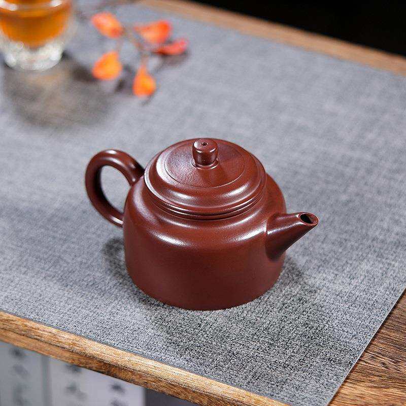 宜兴紫砂壶原矿紫朱泥德钟手工茶制作茶壶茶具厂家一件起批