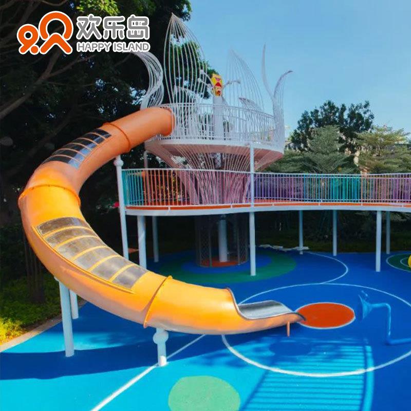 小区公园游乐设备厂家不锈钢滑梯跷跷板摇摇乐传声筒蹦床绳网秋千