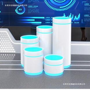 异形发光圆形方形六边形烤漆展厅展示台展柜商用展示柜中岛台