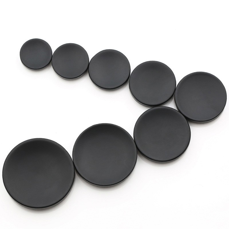 黑色纽扣大衣扣子k哑光黑微凹羊绒毛呢圆形钮扣羊绒大衣风衣扣暗