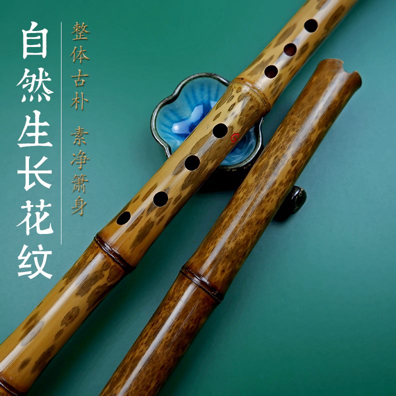 调竹萧短箫G专业潇随身短高档洞箫斑萧花演奏级竹F湘妃乐器萧洞