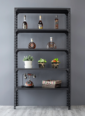 25宽黑色货架家用阳台置物x架多层落地超市展示架铁架角钢置物架