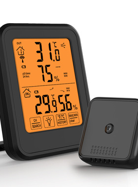 新款电子无线传输室内外温湿度计防水G智能触屏磁吸背光温度记录