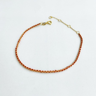 18k金本命年侧身链编织红绳【KS00084】