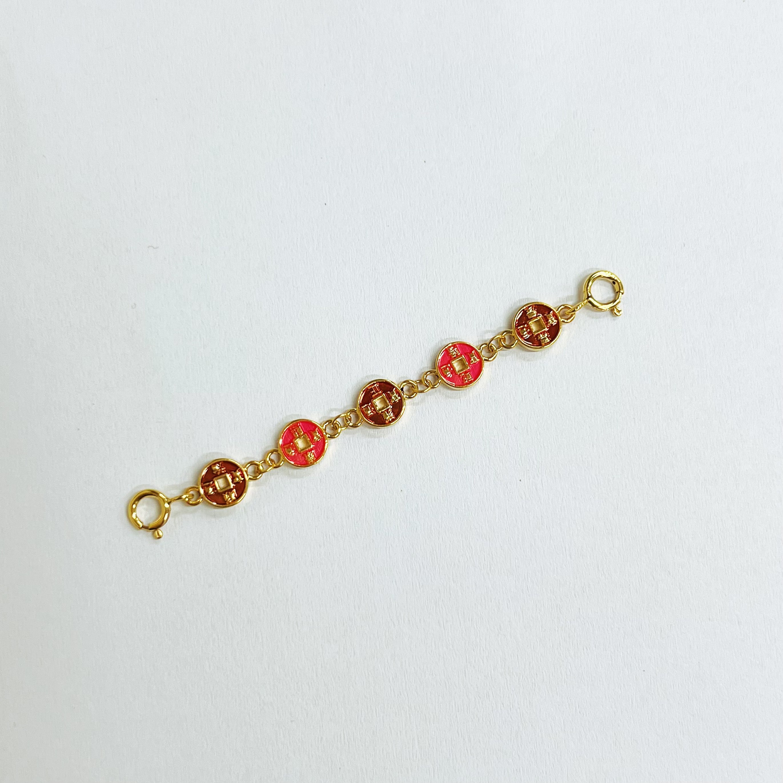 18k金珐琅五帝币延长链【QL06819】