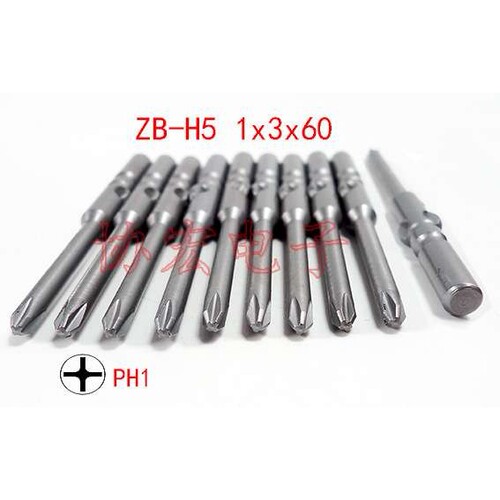 ZJB电批头ZD-H5 ZD-H40x2.5x60 0x1.7x60 0x2x80 0x1.5x80批头