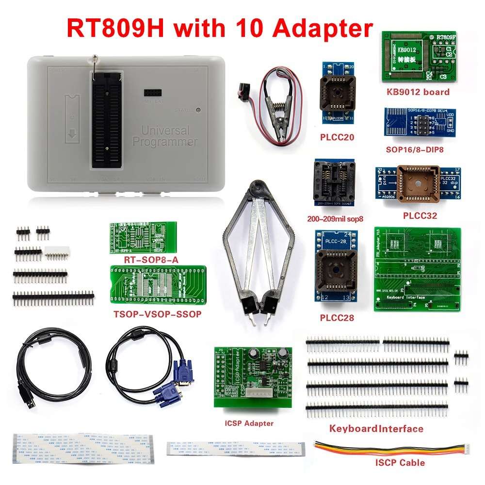 RT809H编程器网络液晶电视EMMC在线读写ISP NAND笔记本