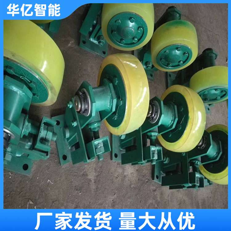 缓冲式滚轮罐耳 聚氨酯材质 L30滚轮罐耳导向装置 矿用滚轮罐耳