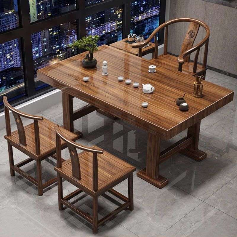 实木大板茶桌椅组合阳台家用客厅小户型茶几茶具套装一体泡茶台桌