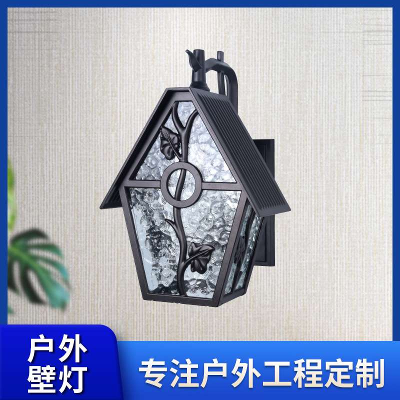 新中式户外壁灯庭院别墅外墙过道走廊楼梯露台客厅壁灯咖啡金