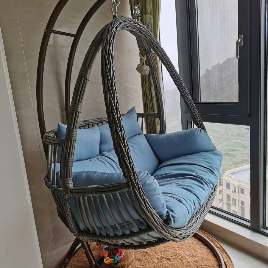 双人吊椅室内吊床吊篮藤椅懒人椅摇椅阳台秋千摇篮椅庭院家用吊兰
