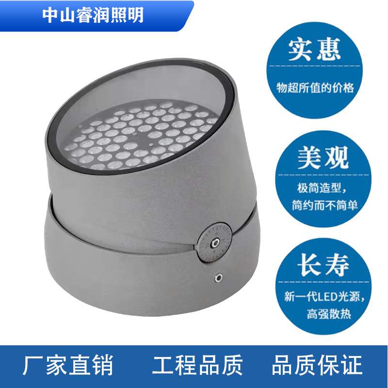 LED明装投光灯18W36W54W可调地埋灯照树桩灯投射地埋灯防水照树灯