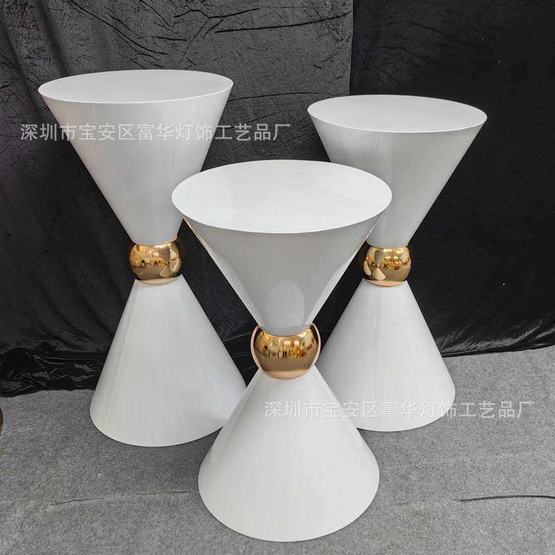 婚庆场地装饰蛋糕甜品台现代简约客厅边柜轻奢角几创意阳台小圆桌