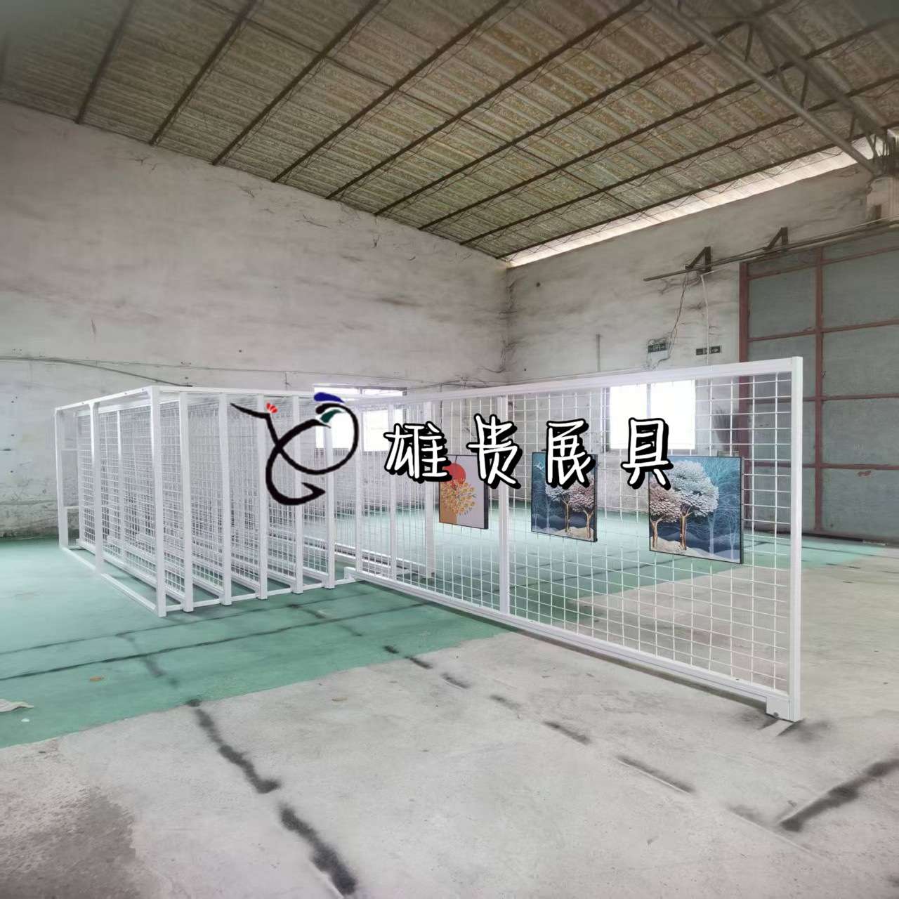 建材展具推拉网格式 画框展示架 洞洞板挂画架 影楼饰品收纳柜