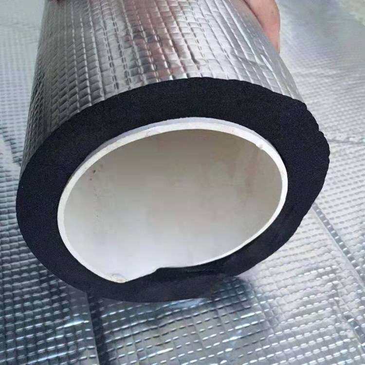铝箔贴面橡塑管 防火阻燃隔热橡塑管 高密度阻燃橡塑管
