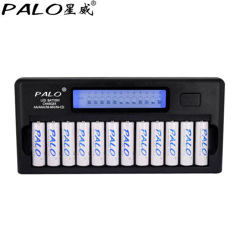 12槽液晶智能电池充电器 5号7号通用 充满自停电量显示 KTV麦克风