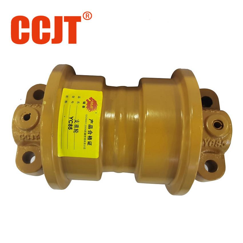 挖机底盘四轮一带YC85小松雷沃玉柴临山重神钢卡特挖掘机支重轮