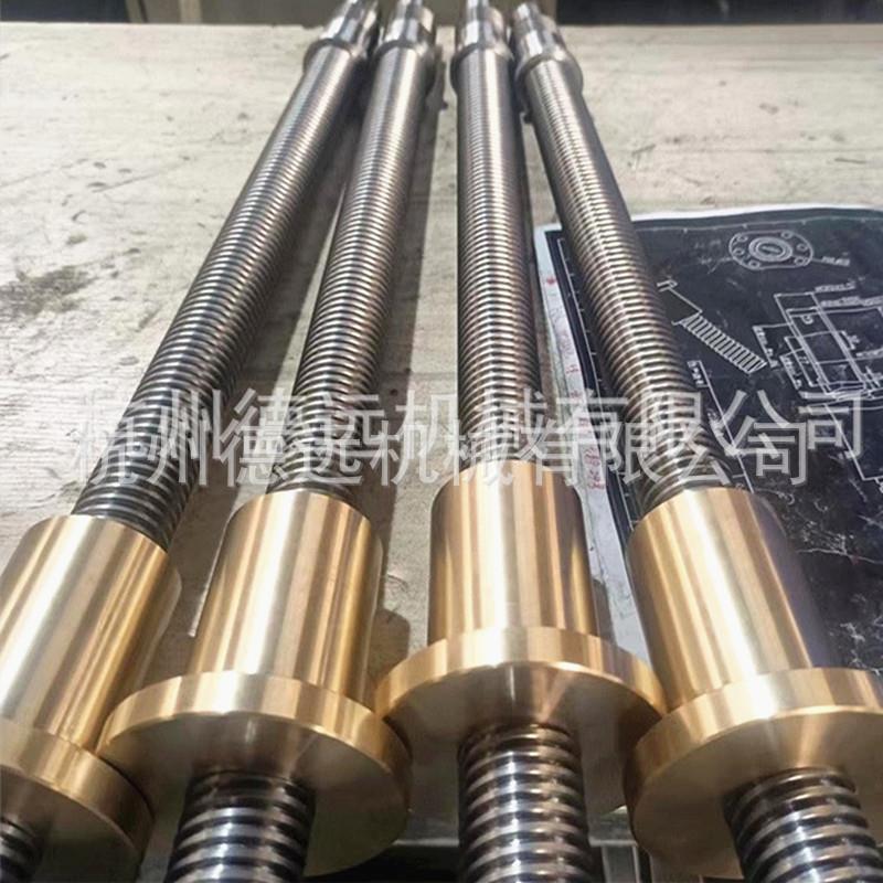 大型梯形丝杆非标定 制精密T型丝杠不锈钢正反牙丝杆配铜螺母丝母