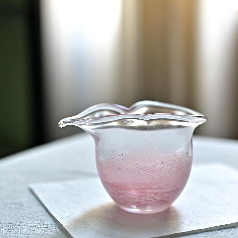 气泡粉色绿色琉璃葫芦口公道杯水晶分茶器非玻璃耐高温大匀杯茶道