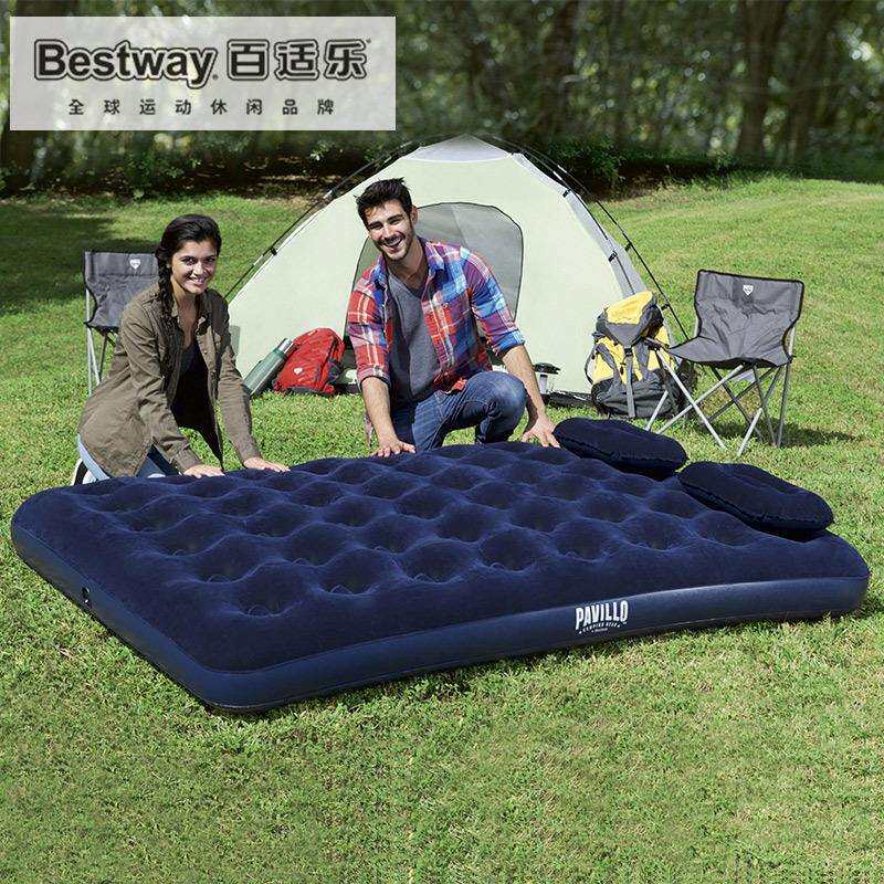 Bestway67374套装充气床垫 植绒蜂窝家用充气床 套装床带充气枕头