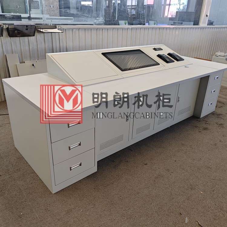 琴式斜面操作台PLC控制柜控制台触工控机设备柜摸屏电控柜体