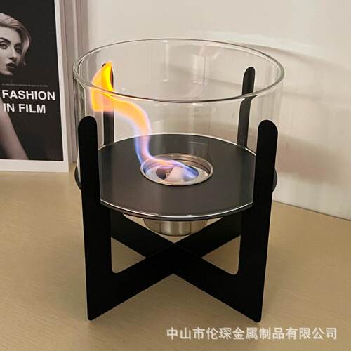 桌面取暖酒精壁炉真实火焰燃烧氛围装饰品跨境热销现代取暖器火炉