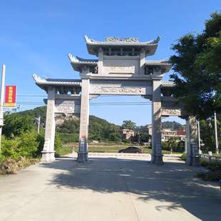 工厂石雕牌坊现货牌楼雕刻芝麻白花岗岩村口山门户外园林景观摆件