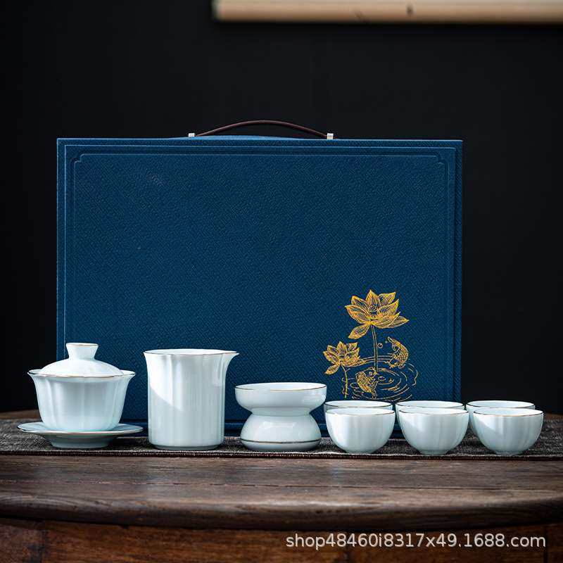 高端德化白瓷羊脂玉茶具套装家用盖碗客厅轻奢华茶杯陶瓷泡茶小套,玩具/童车/益智/积木/模型,遥控车升级件/零配件,淘宝优惠券,粉丝福利购,淘宝优惠卷