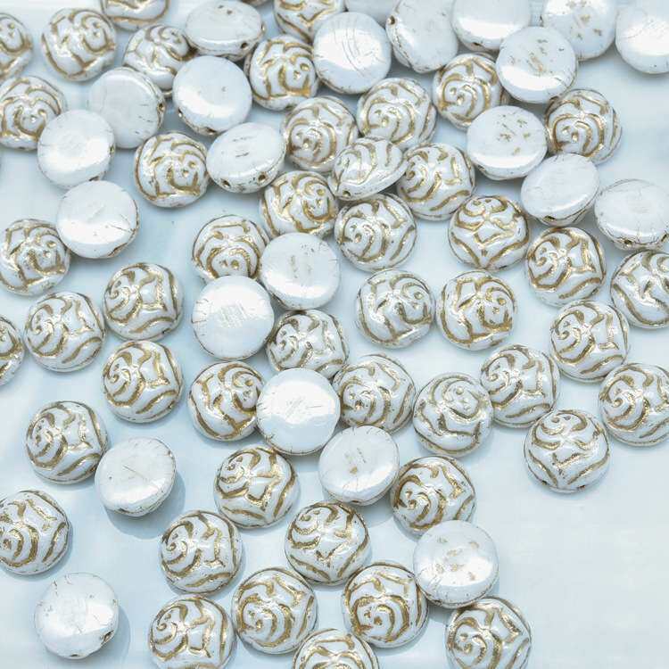 新款捷克玻璃珠preciosa宝仕奥莎玫瑰 29色8mm，12mm 散珠100克装