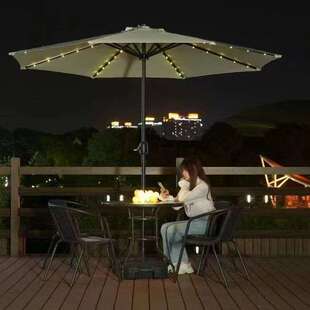 中柱伞太阳能灯伞遮阳伞户外新款带灯摆摊夜市摆摊伞小众商用伞