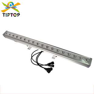 不夜天18颗3瓦RGB三合一防水点控长条户外洗墙灯18x3W DMX512控制