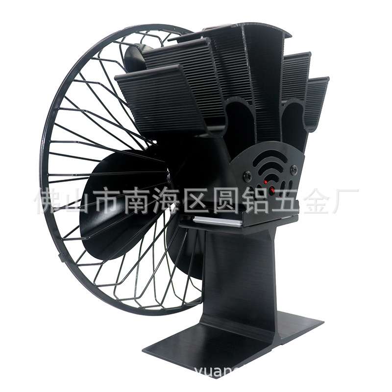 网罩款壁炉风扇亚马逊外贸欧美热动力4叶风扇 壁炉风扇冰钓风扇