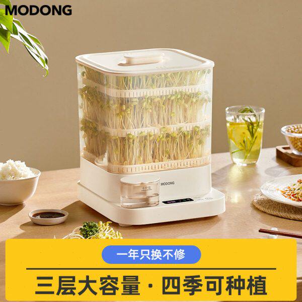 摩动豆芽机家用全自动智能发芽豆牙盆神器自制小型绿豆催芽苗灌盆