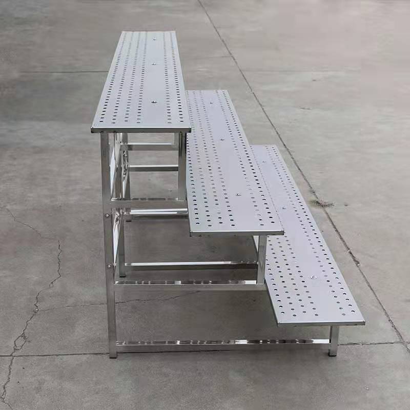 不锈钢花架e阶梯式置物架阳台室内铁艺室外多肉花盆架户外多层防