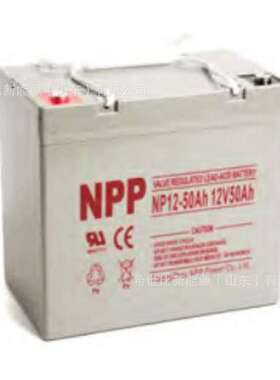 NPP耐普NPG12-50太阳能胶体蓄电池12V50AH光伏发电机房配套蓄电池