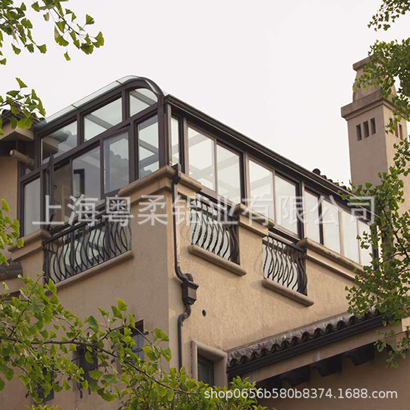 封阳台断桥铝合金阳光房露台落地隔音隔热夹胶玻璃房静音静音房