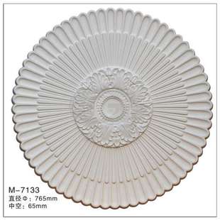 聚氨酯PU线条非石膏GRGPU灯盘装饰天花吊顶弧线软弧形吊顶