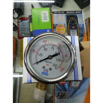 B牌耐震压力表 YN60 150KG 2100PSI  表盘60MM 螺纹1/4