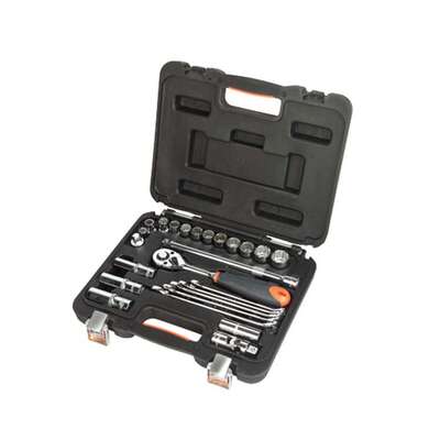 钢盾工具 25件12.5mm公制套筒组套 机修汽修套装S010025