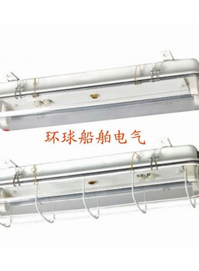 船用荧光舱顶灯JCY22-2EF带应急网罩ZYC22-2EFJCY32/42-2EF海星