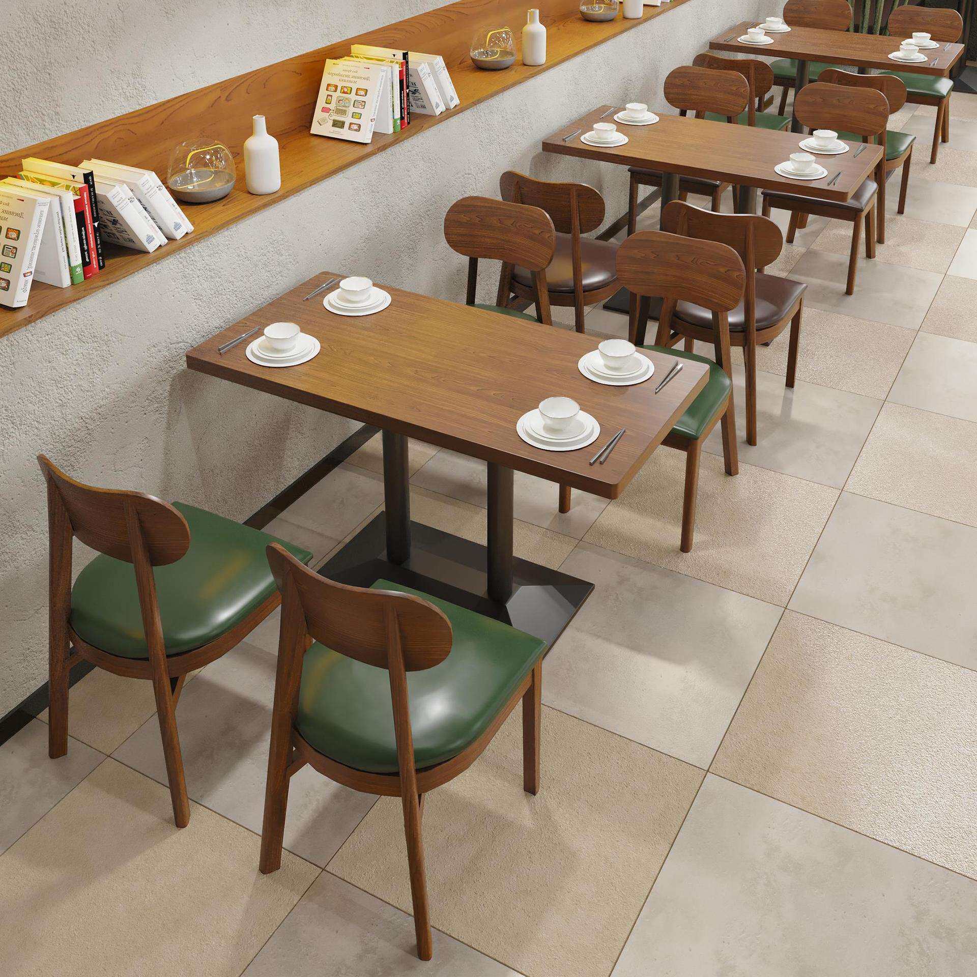 现代简约咖啡厅桌椅组合网红小吃甜品奶茶店桌椅西餐厅餐桌椅商用