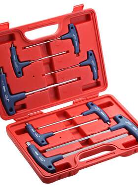 捷科TPS-8S T型内六角扳手加长内六方合金钢公制8件套2.5-10mm