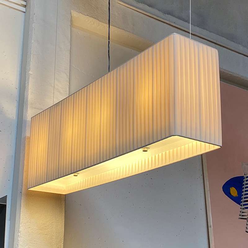 设计师吧台吊灯2025新款酒店前台咖啡店收银台日式长条布艺氛围灯