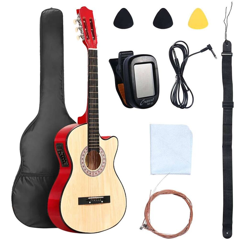 古典吉他38寸41寸厂家直销 高亮椴木吉他套装乐器外贸出口