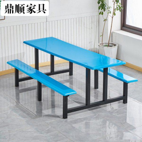 公司食堂餐桌4人学校学生餐厅连体餐桌椅组合工地厂饭堂快餐桌椅,住宅家具,不锈钢/PVC餐桌,淘宝优惠券,粉丝福利购,淘宝优惠卷