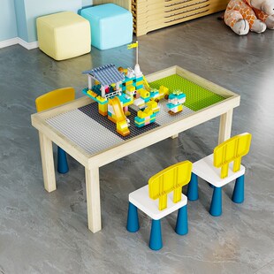 实木沙盘桌多功能儿n童游戏桌玩沙桌太空玩具桌子大号桌积木桌跨