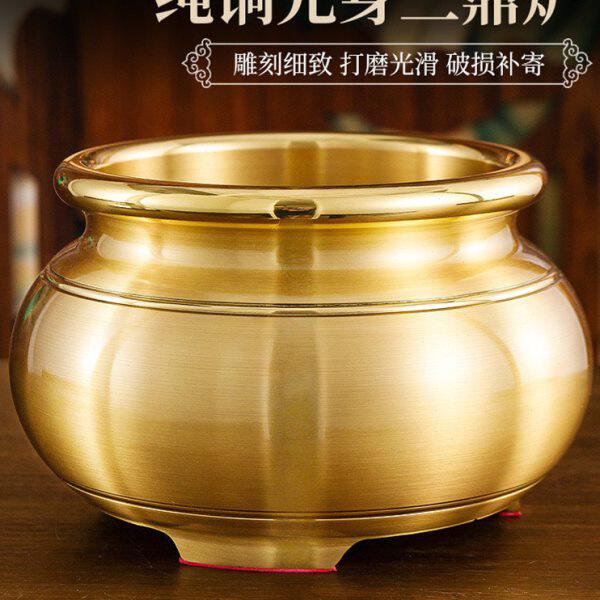 纯铜插香炉上香香炉碗供佛烧香炉线香炉财神供奉佛具香炉家用室内