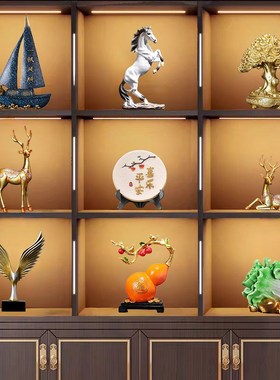 高档展示a柜博古架装饰品新中式老板柜子工艺品轻奢办公室书柜摆