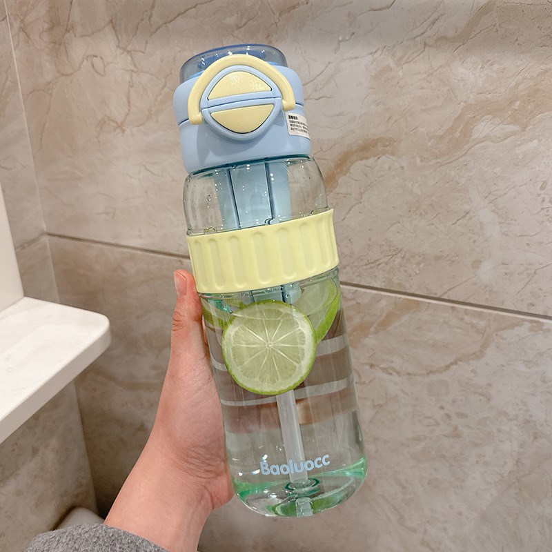 运动水杯女生健身便携o随行杯大容量水壶学生上学专用吸管杯子新